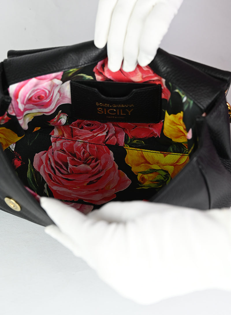 Dolce & Gabbana Borsa Sicily in pelle nera