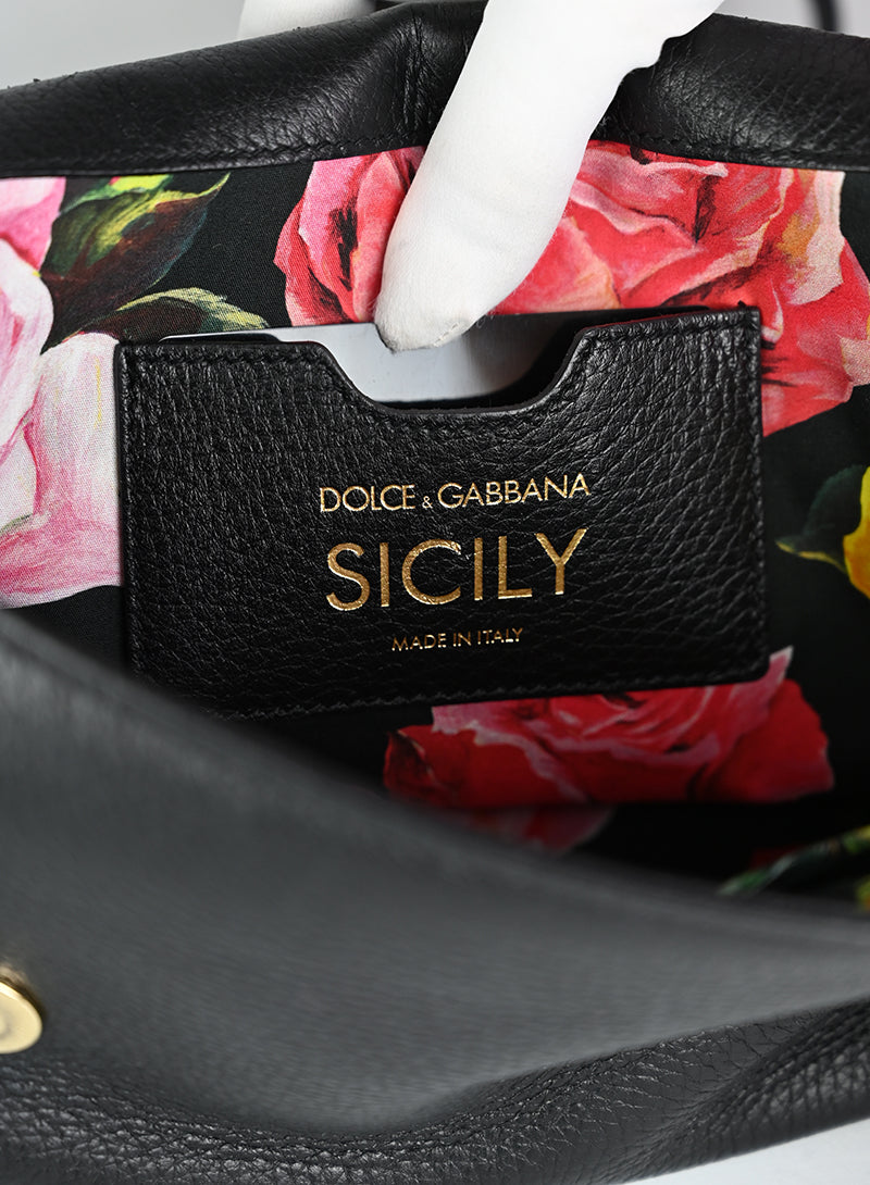 Dolce & Gabbana Borsa Sicily in pelle nera