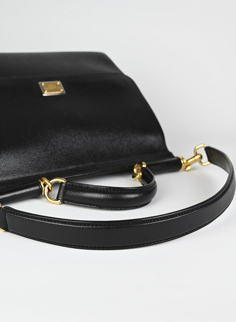 Dolce e Gabbana Borsa Sicily in pelle nera