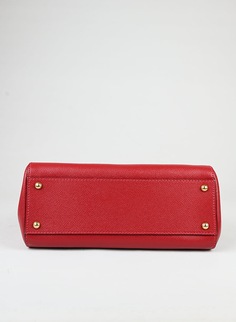 Dolce e Gabbana Borsa Sicily in pelle rossa -  lesleyluxuryvintage