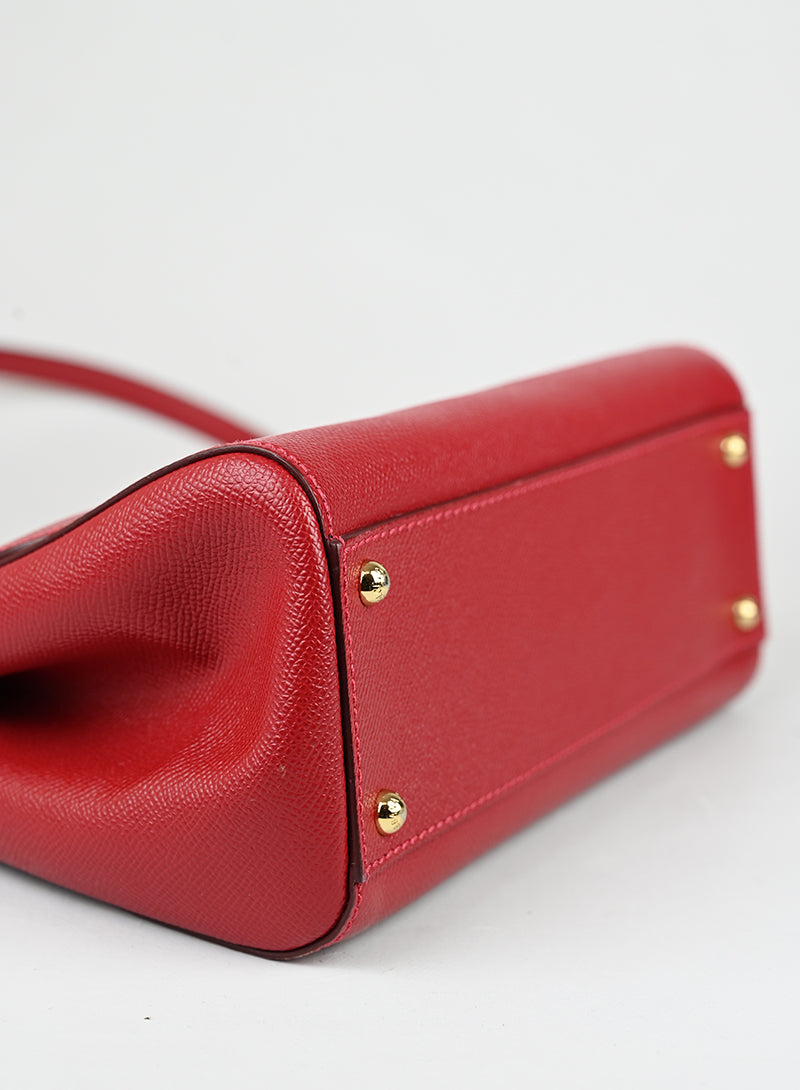 Dolce e Gabbana Borsa Sicily in pelle rossa -  lesleyluxuryvintage