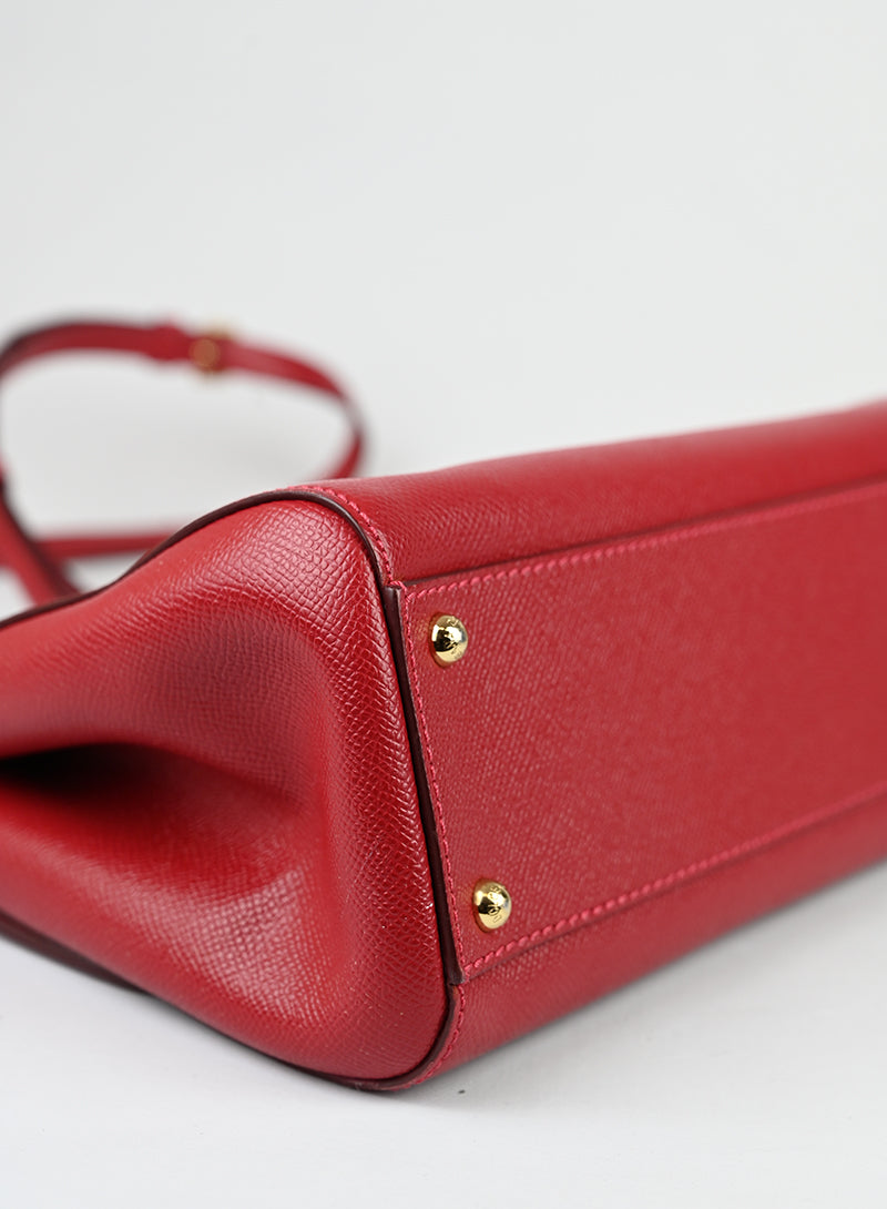 Dolce e Gabbana Borsa Sicily in pelle rossa -  lesleyluxuryvintage