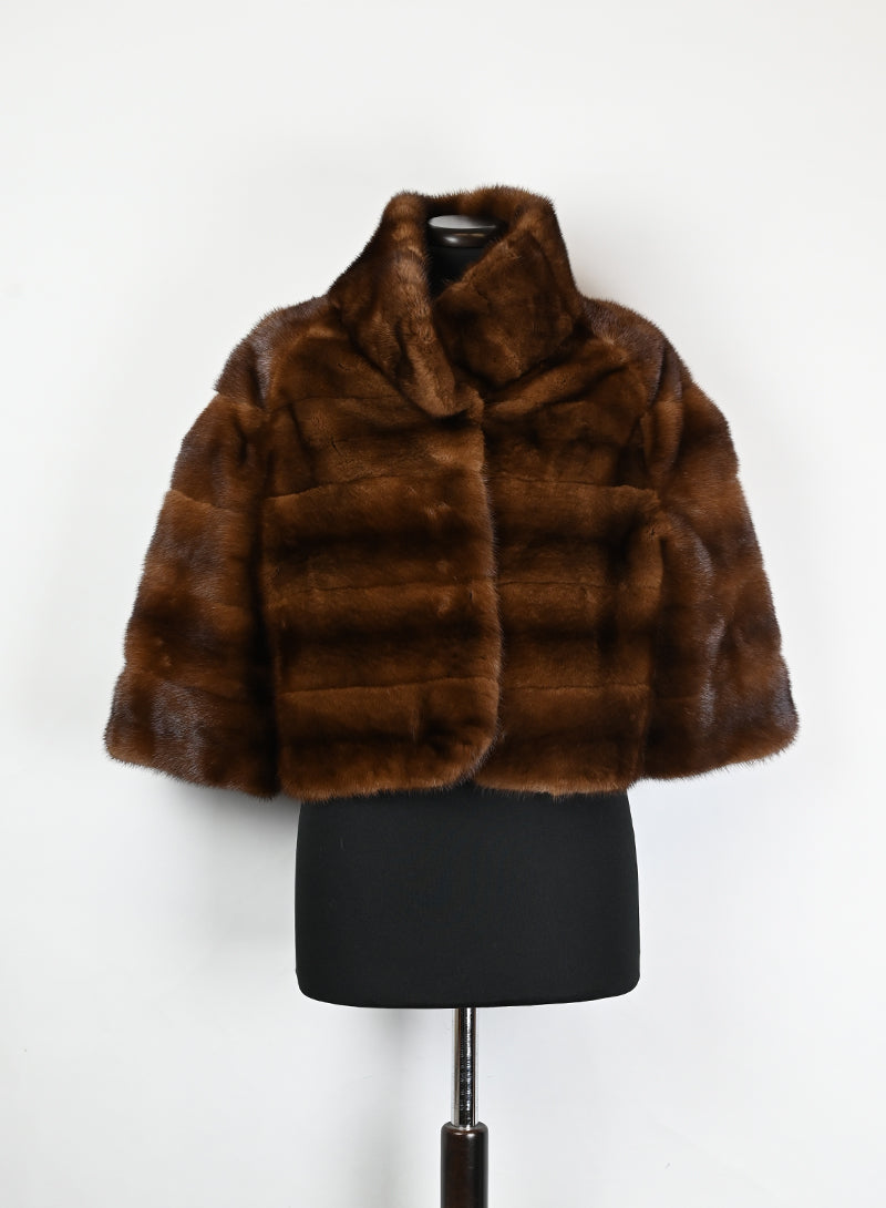 De Carlis Pelliccia corta visone brandy - Tg. 40