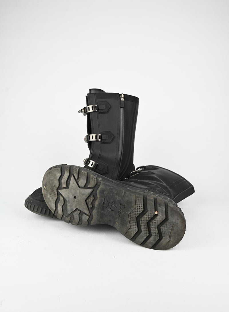 Dior Stivali Biker in pelle nera - N. 40