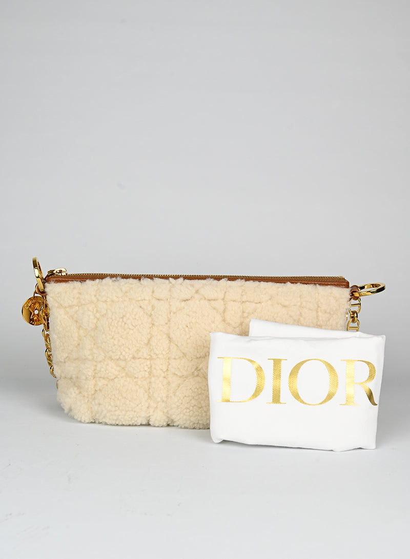 Dior Borsa Travel Nomad in montone bianca