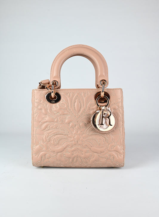 Dior Borsa Lady Dior in pelle rosa