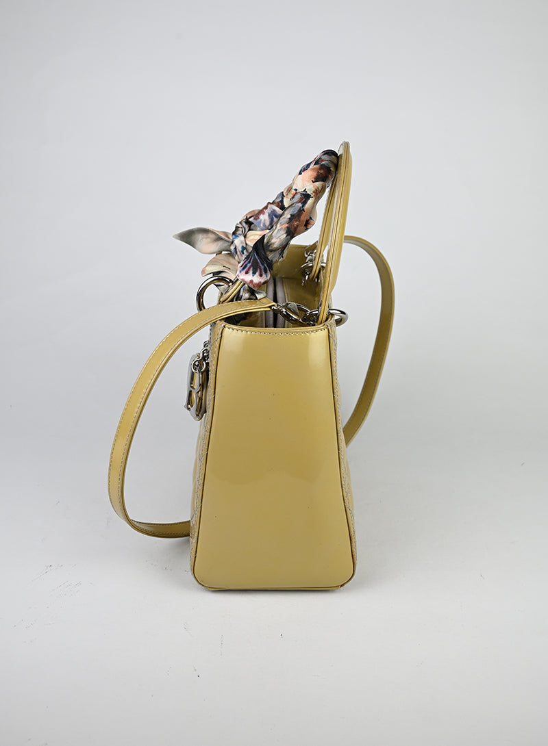 Dior Lady Medium Vernice Sand Perlato