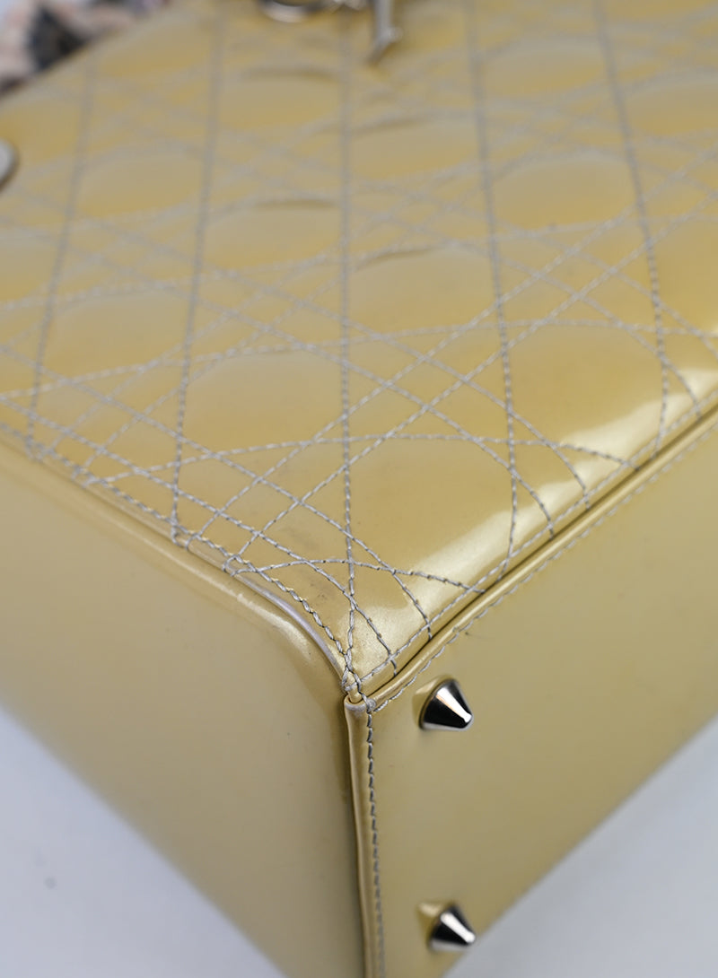 Dior Lady Medium Vernice Sand Perlato