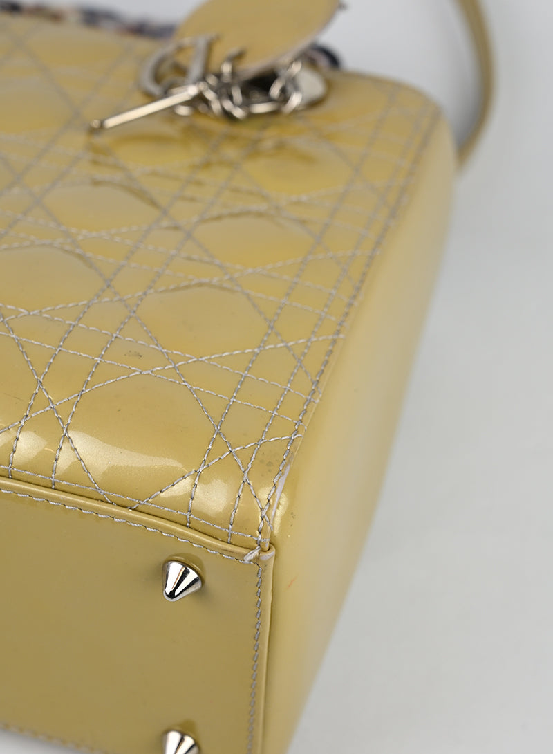 Dior Lady Medium Vernice Sand Perlato