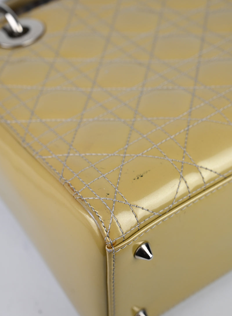 Dior Lady Medium Vernice Sand Perlato