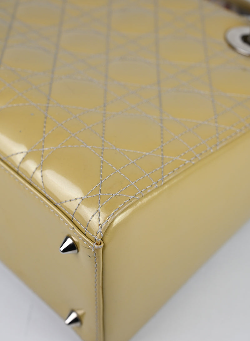 Dior Lady Medium Vernice Sand Perlato