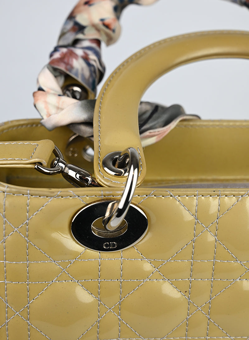 Dior Lady Medium Vernice Sand Perlato