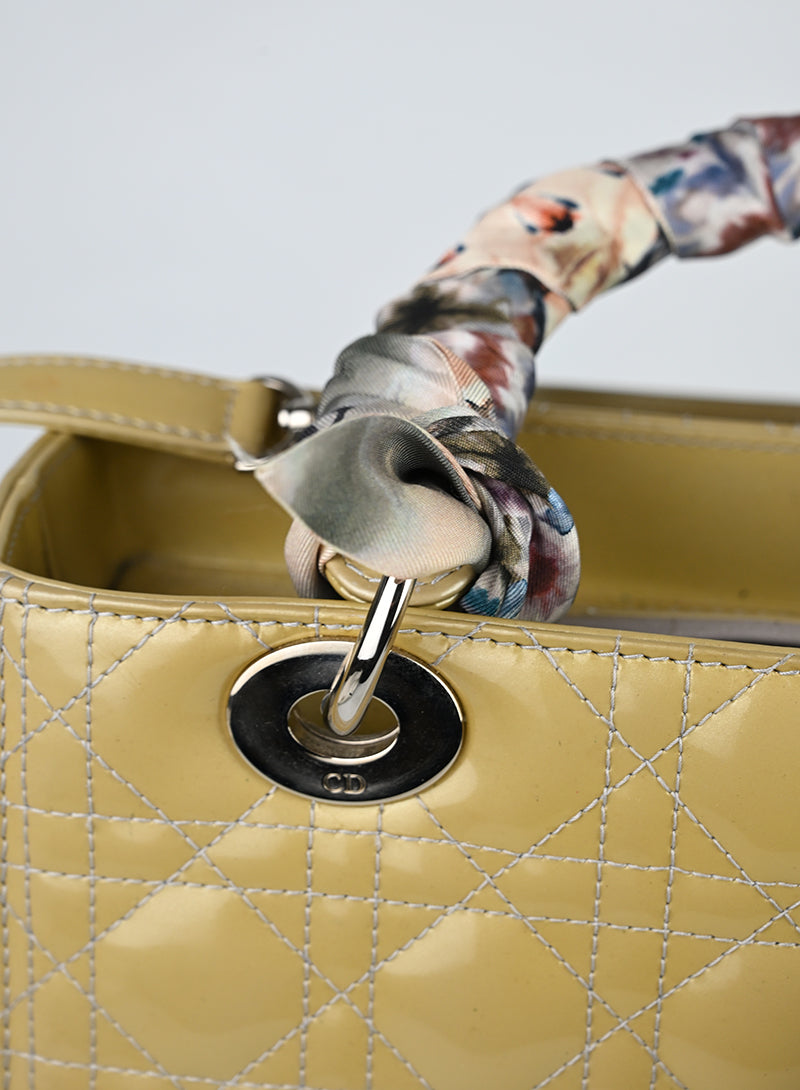 Dior Lady Medium Vernice Sand Perlato