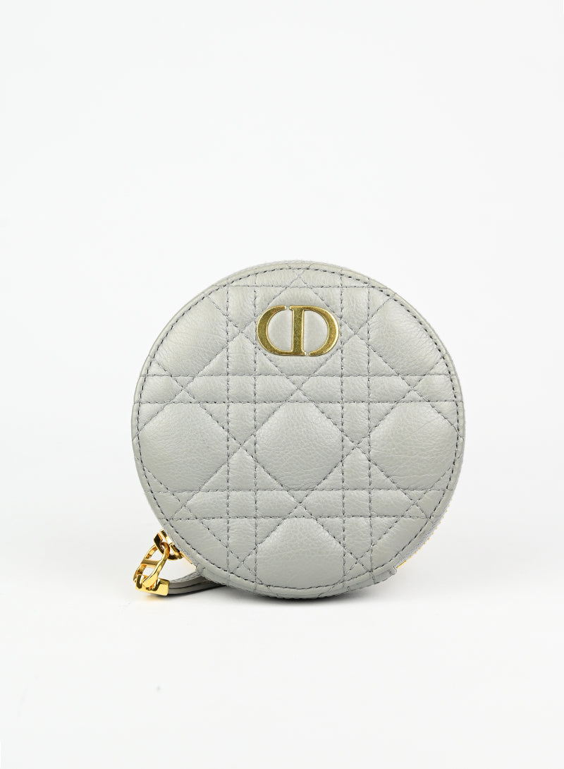 Dior Borsina Cannage Caro in pelle grigia -  lesleyluxuryvintage
