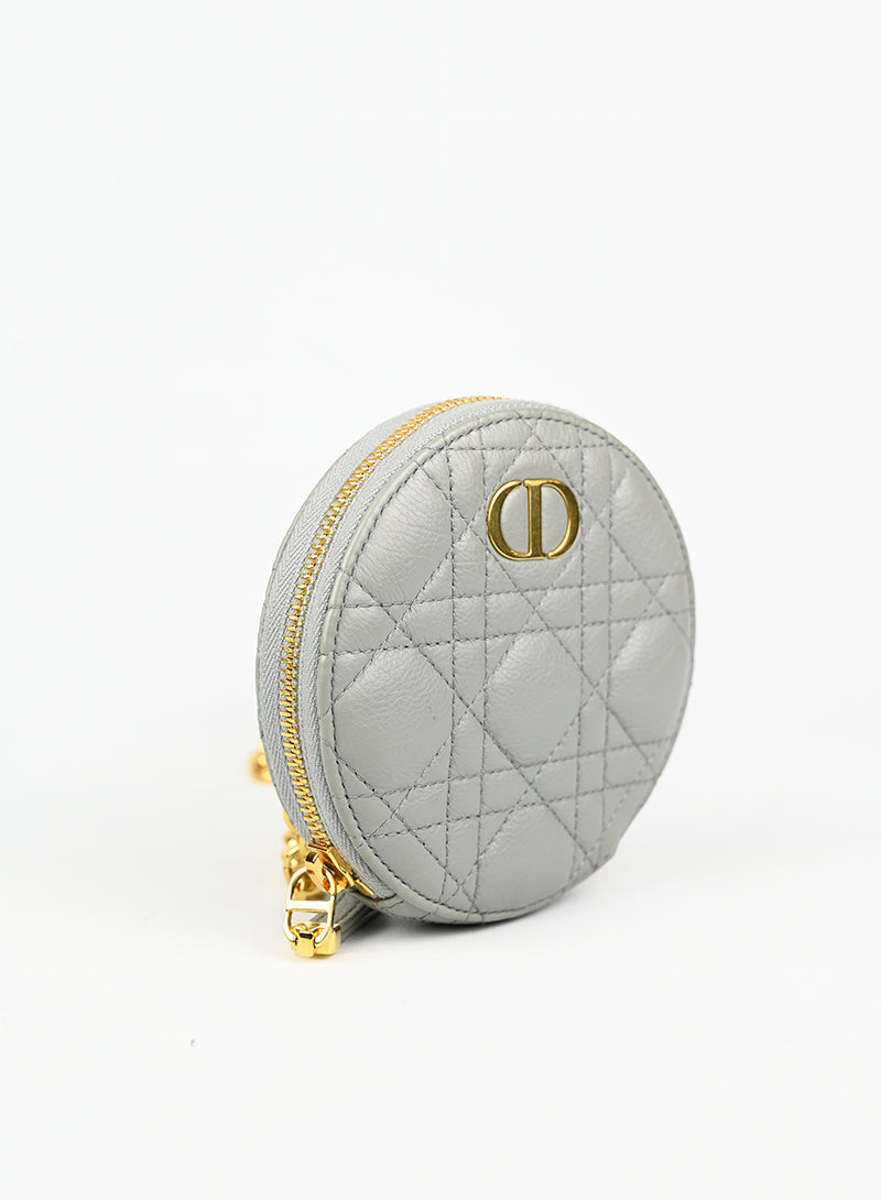 Dior Borsina Cannage Caro in pelle grigia -  lesleyluxuryvintage