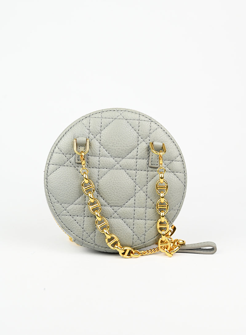 Dior Borsina Cannage Caro in pelle grigia -  lesleyluxuryvintage