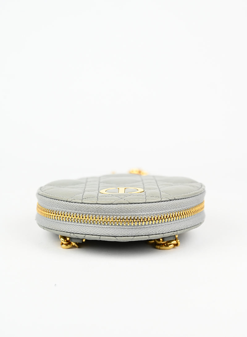 Dior Borsina Cannage Caro in pelle grigia -  lesleyluxuryvintage
