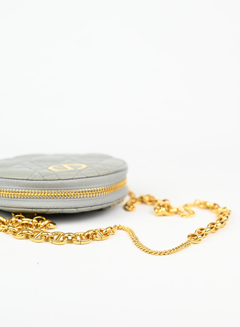 Dior Borsina Cannage Caro in pelle grigia -  lesleyluxuryvintage