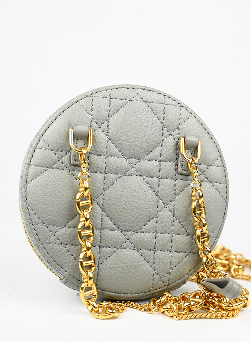 Dior Borsina Cannage Caro in pelle grigia -  lesleyluxuryvintage