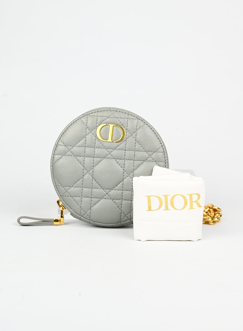 Dior Borsina Cannage Caro in pelle grigia -  lesleyluxuryvintage