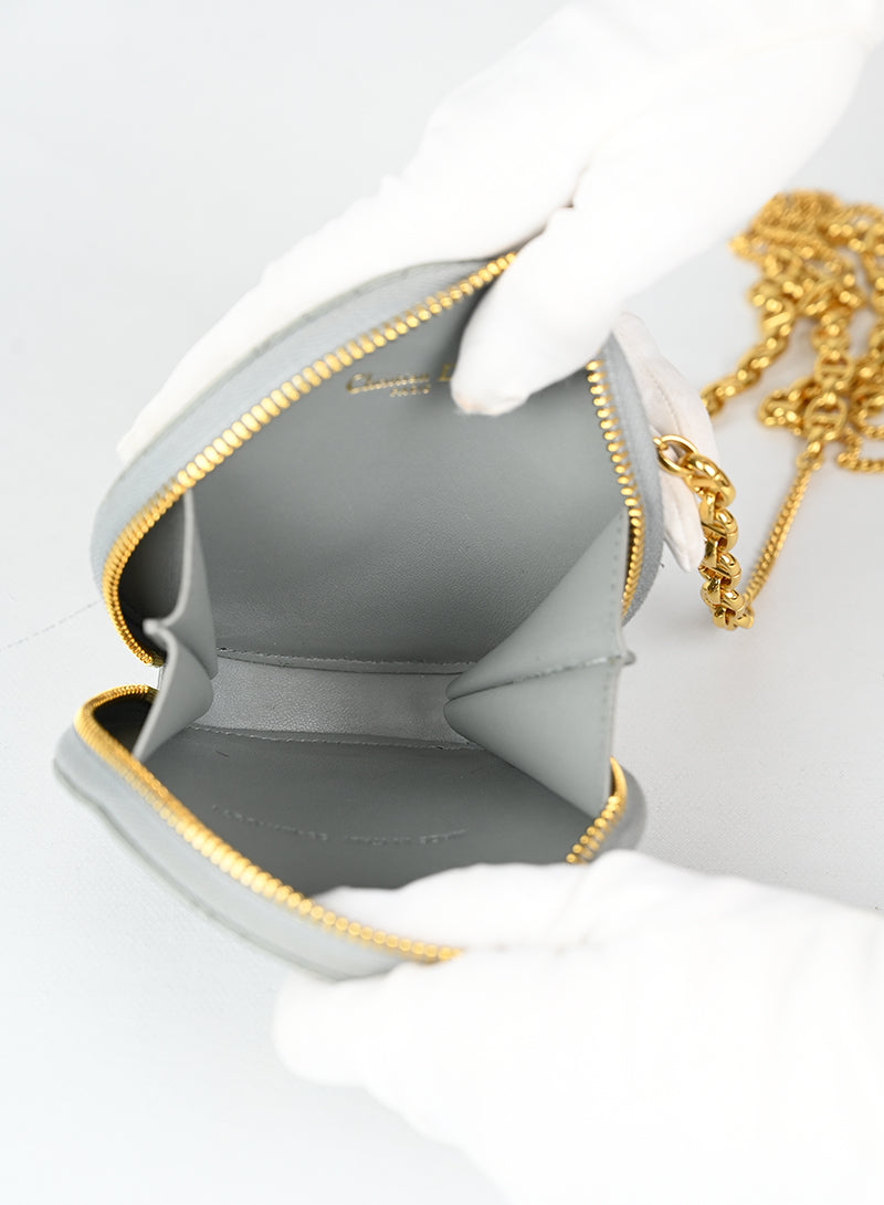 Dior Borsina Cannage Caro in pelle grigia -  lesleyluxuryvintage