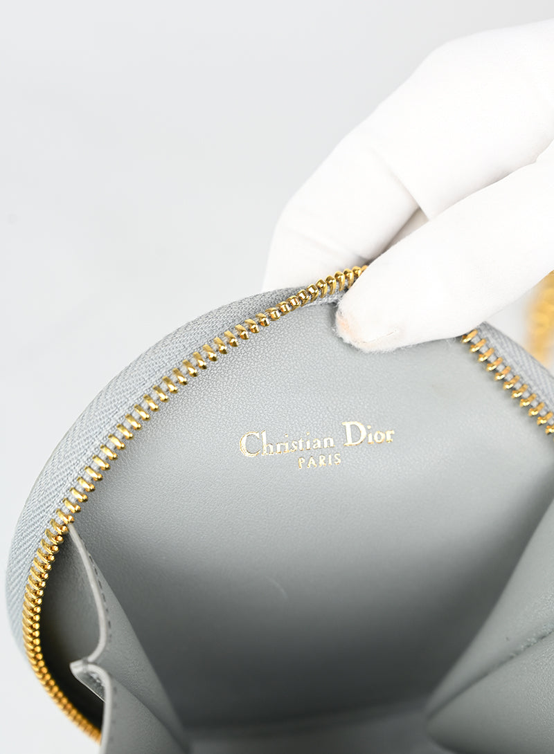Dior Borsina Cannage Caro in pelle grigia -  lesleyluxuryvintage