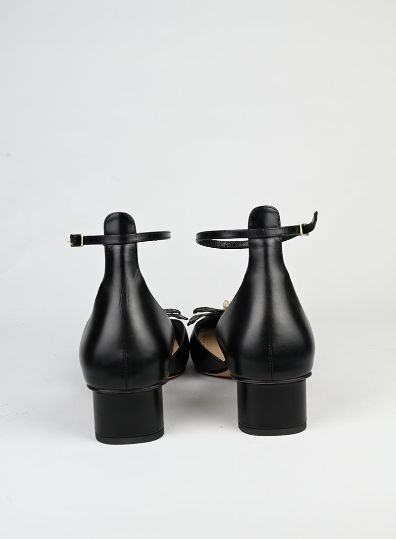 Dior Sandali con tacco in pelle nera - N. 40 -  lesleyluxuryvintage