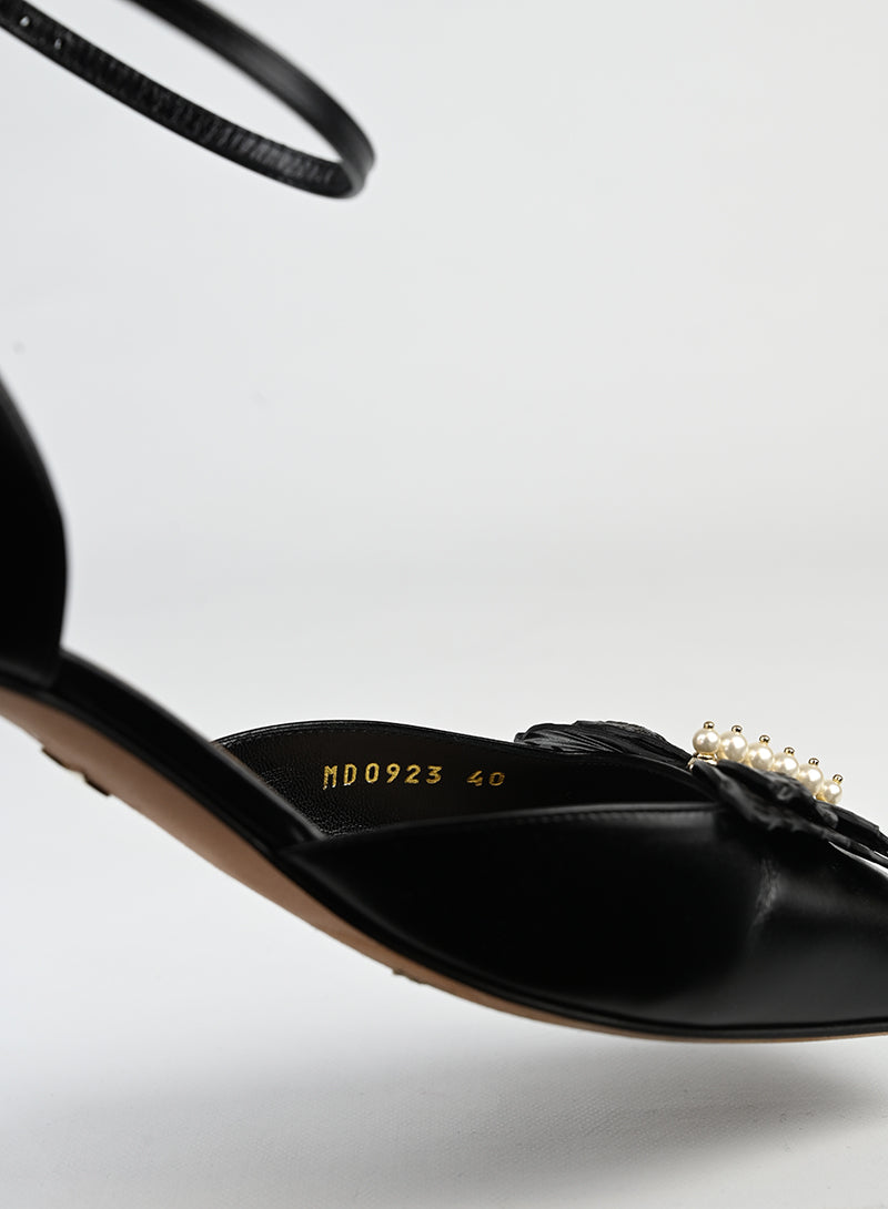 Dior Sandali con tacco in pelle nera - N. 40 -  lesleyluxuryvintage