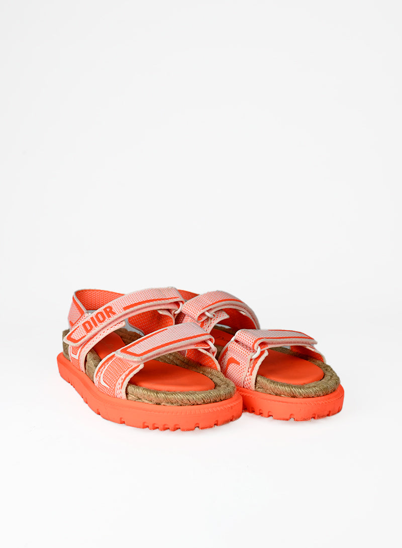 Dior Sandali Dioract arancio e bianchi - N. 37