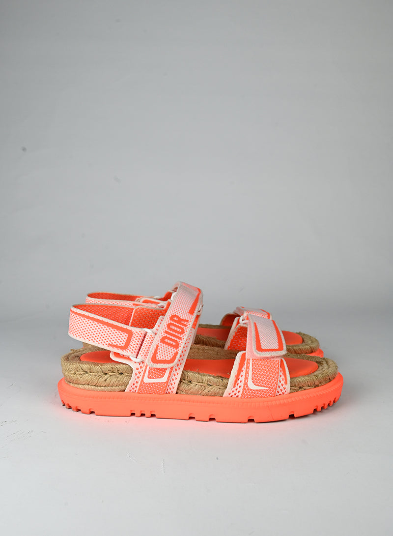 Dior Sandali Dioract arancio e bianchi - N. 37