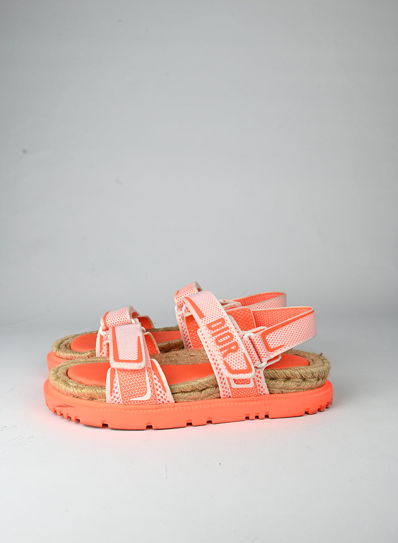 Dior Sandali Dioract arancio e bianchi - N. 37
