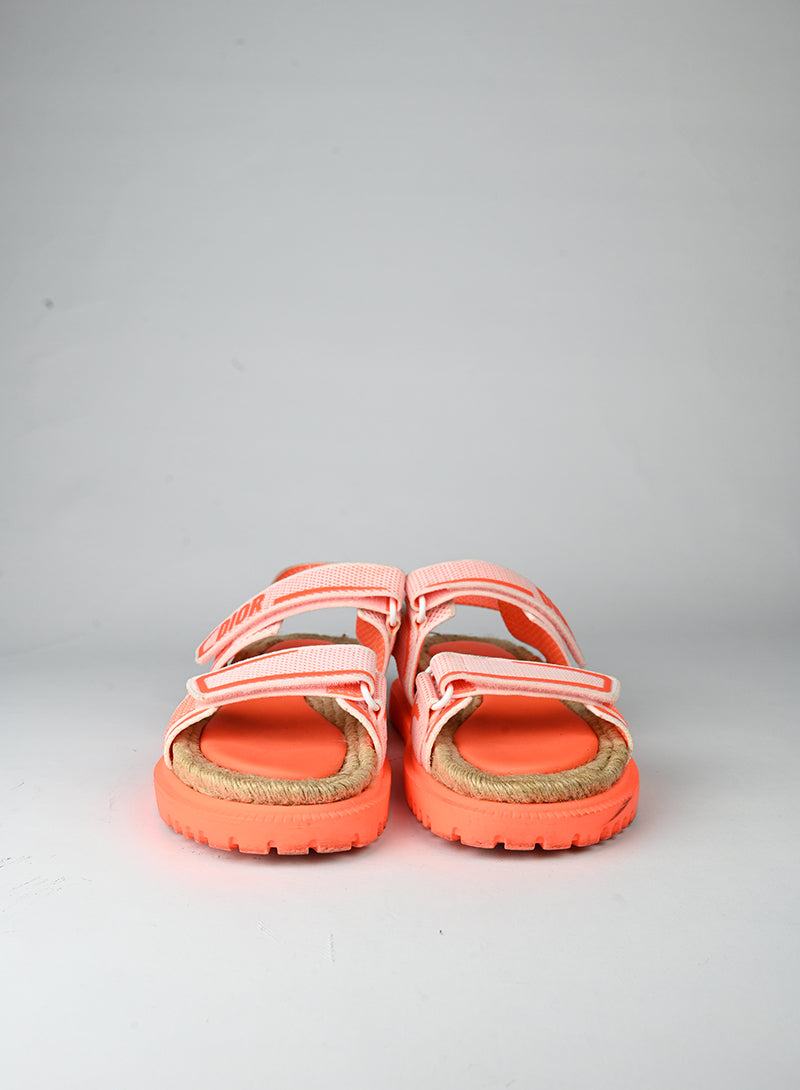 Dior Sandali Dioract arancio e bianchi - N. 37