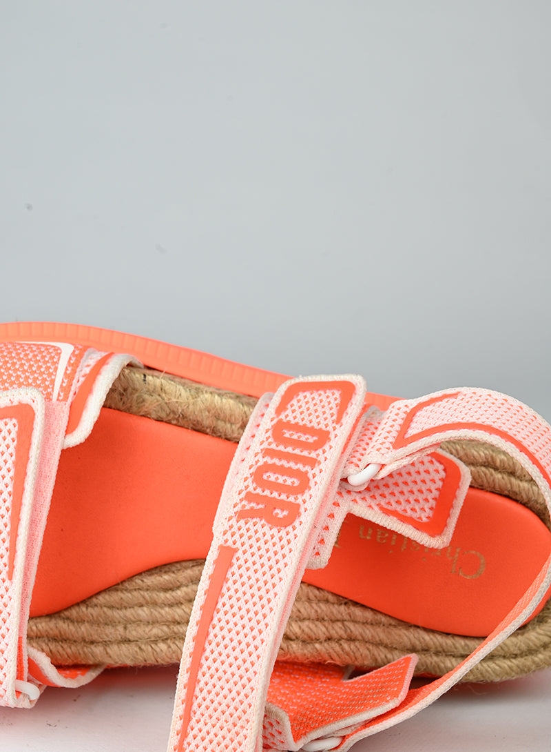 Dior Sandali Dioract arancio e bianchi - N. 37