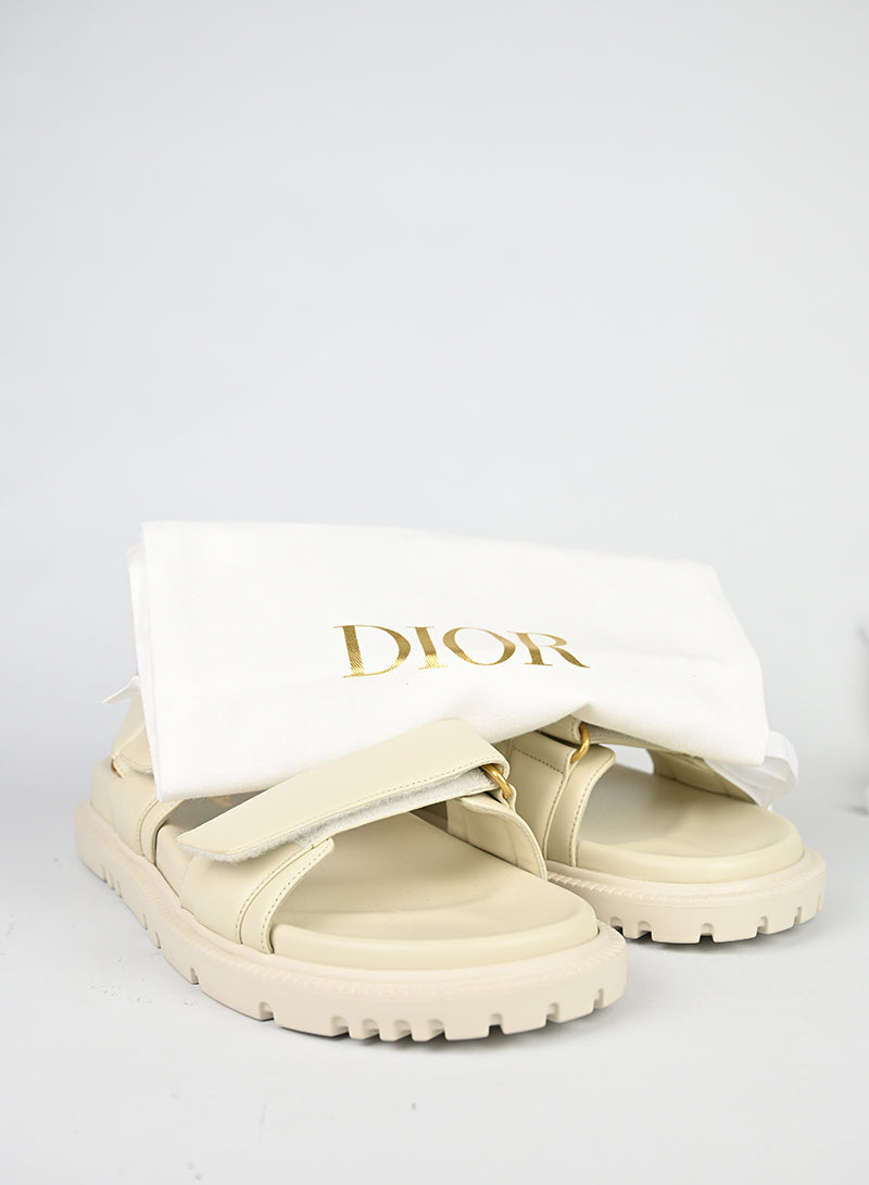 Dior Sandali Dioract in pelle bianchi - N. 41