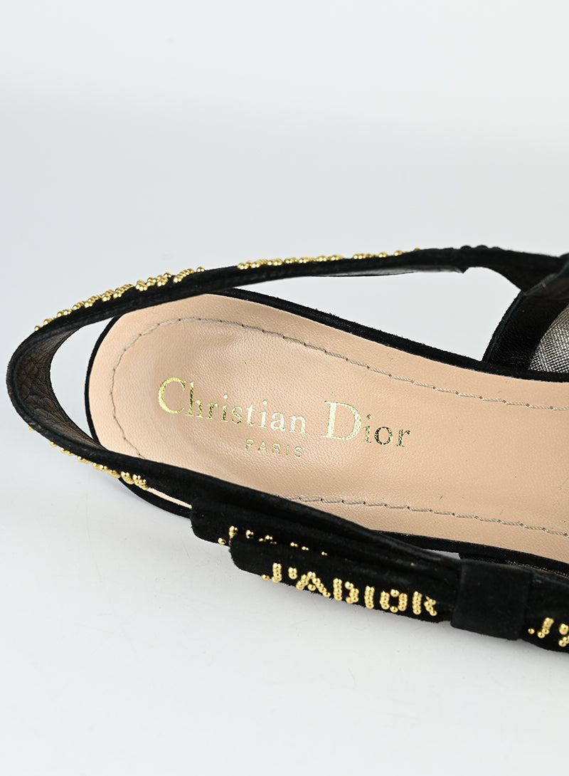 Dior Slingback nere con strass - N. 39