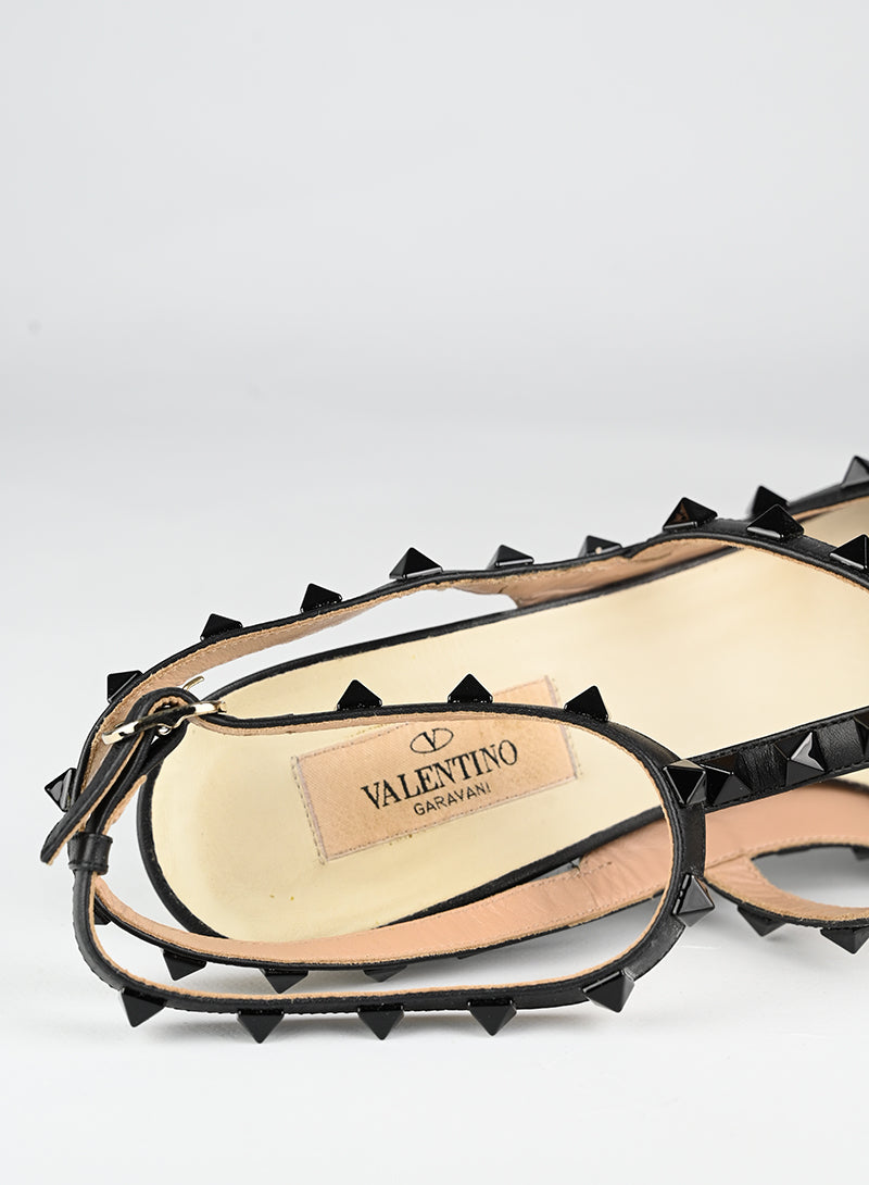 Valentino Sandali Rockstud in pelle bianca - N. 40