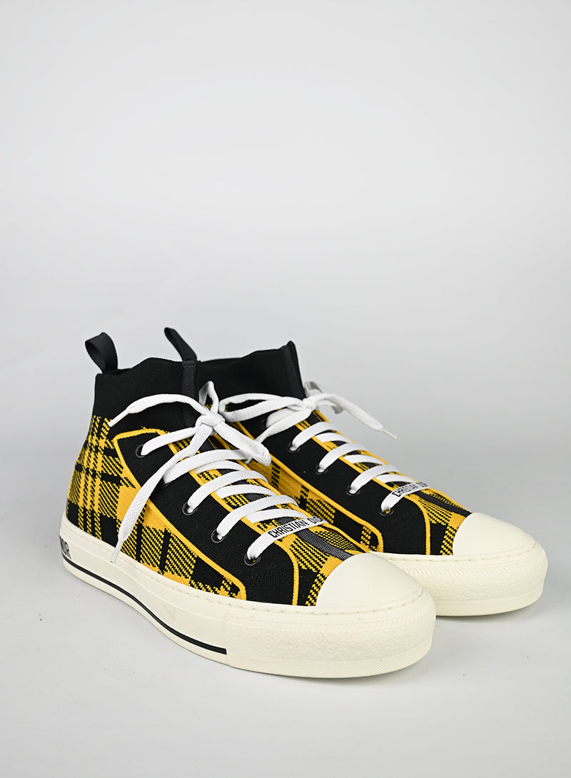 Dior Sneakers Tessuto Giallo e Nero - N. 39