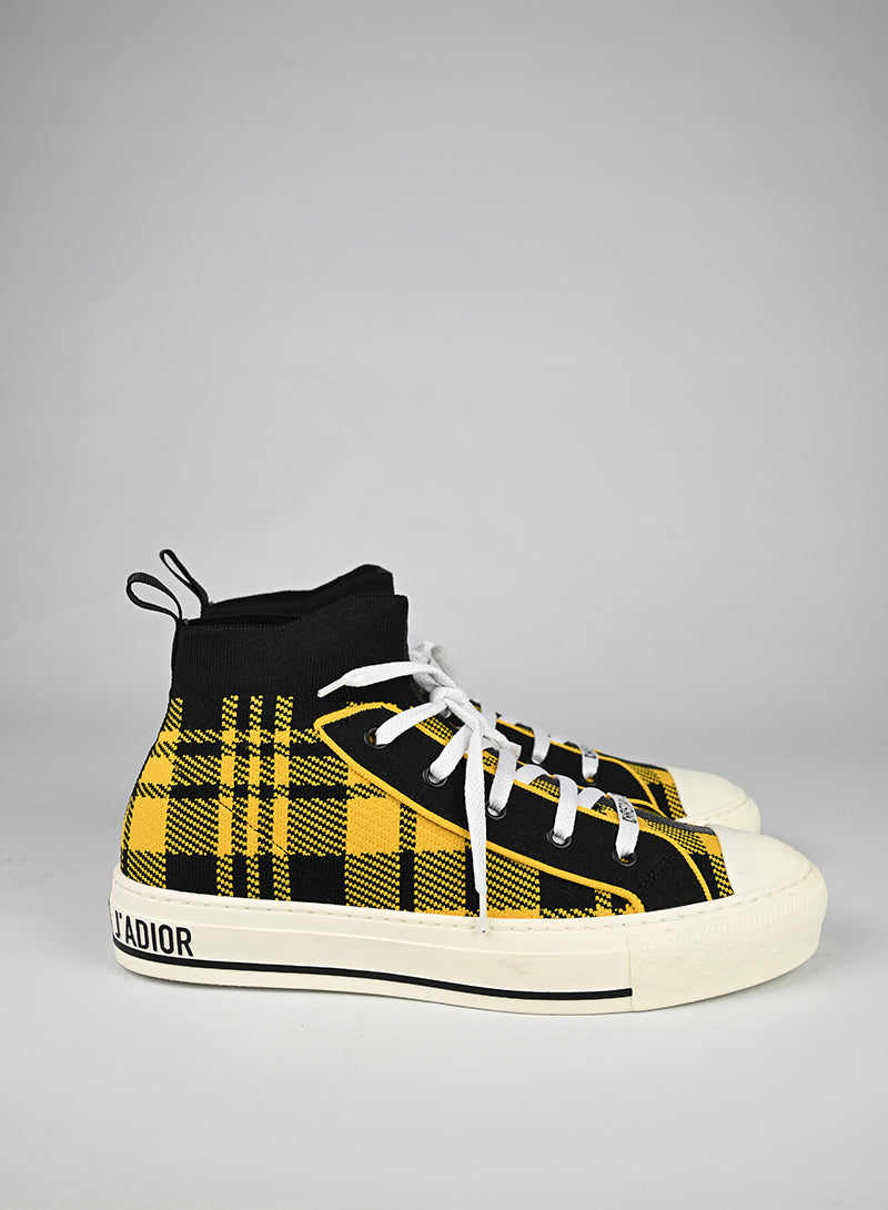 Dior Sneakers Tessuto Giallo e Nero - N. 39