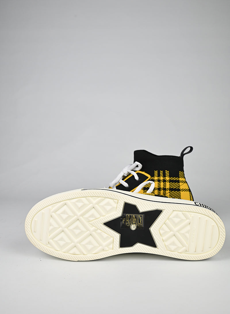 Dior Sneakers Tessuto Giallo e Nero - N. 39