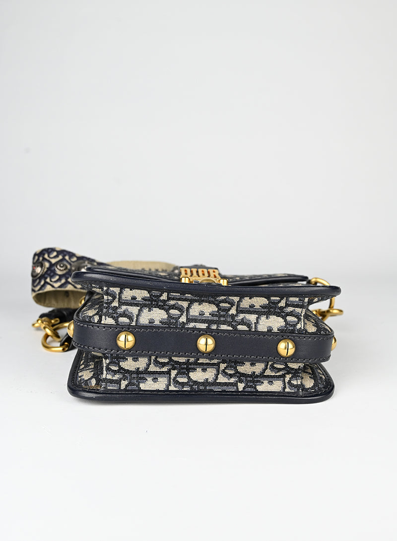 Dior Borsa Oblique Dior Addiction blu