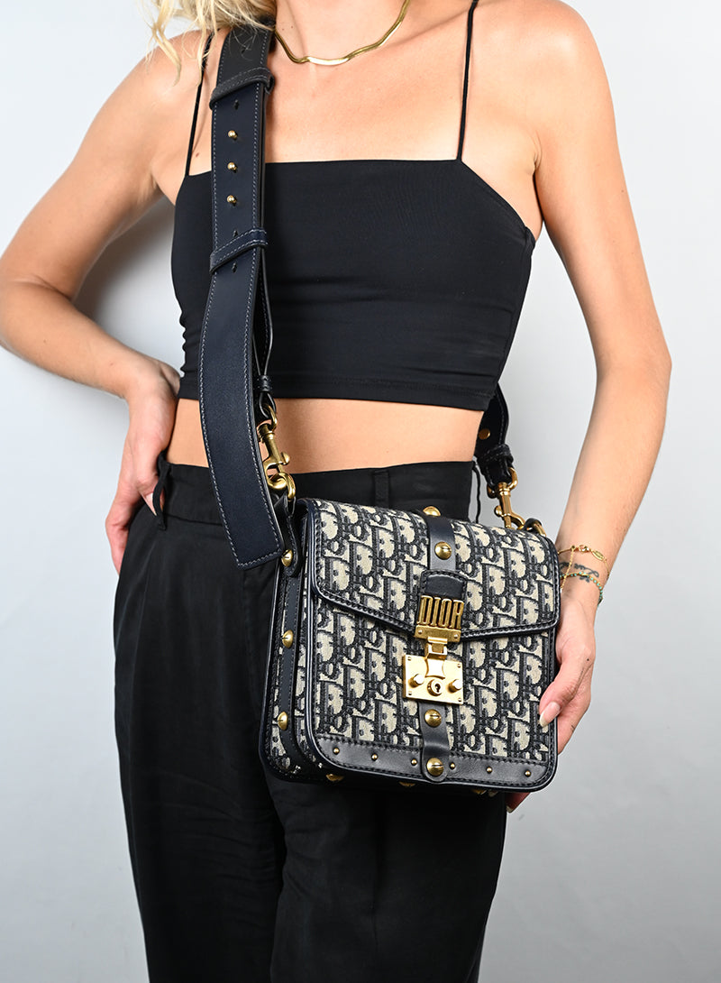 Dior Borsa Oblique Dior Addiction blu