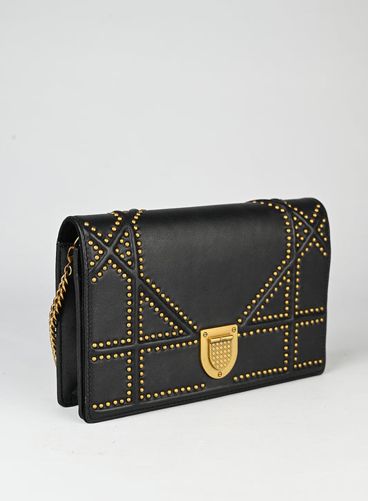 Dior Pochette Diorama in pelle nera