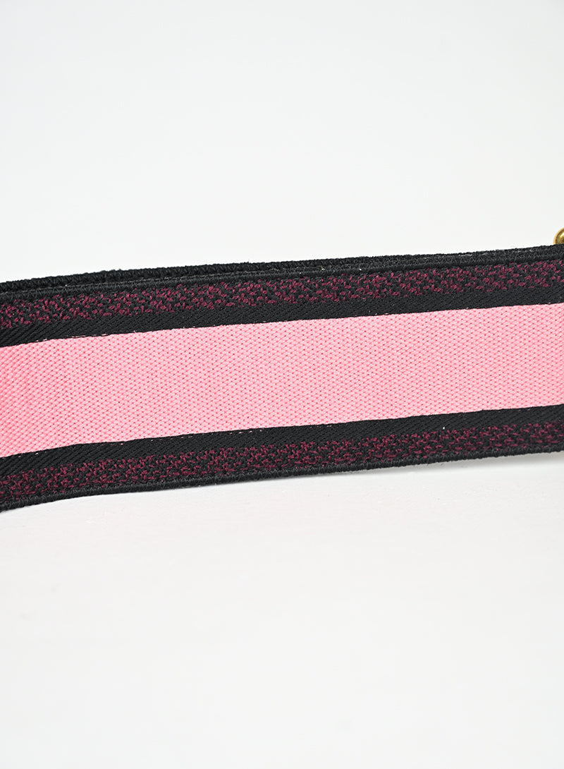 Dior Tracolla Singola Tela Rosa e Nera