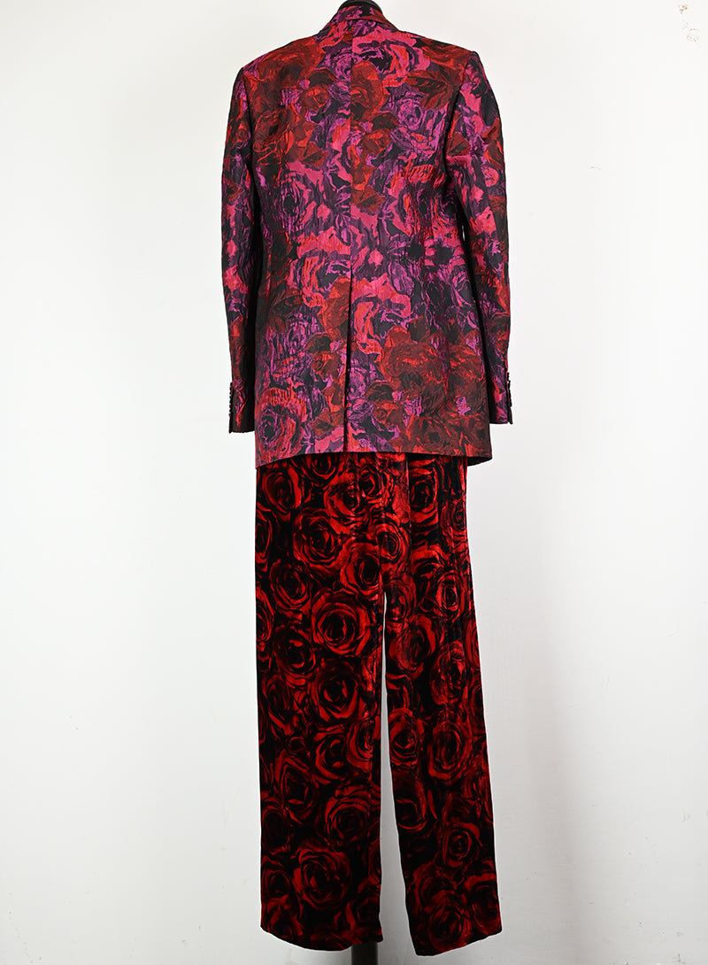 Dries Van Noten Completo con rose rosse - Tg. 40