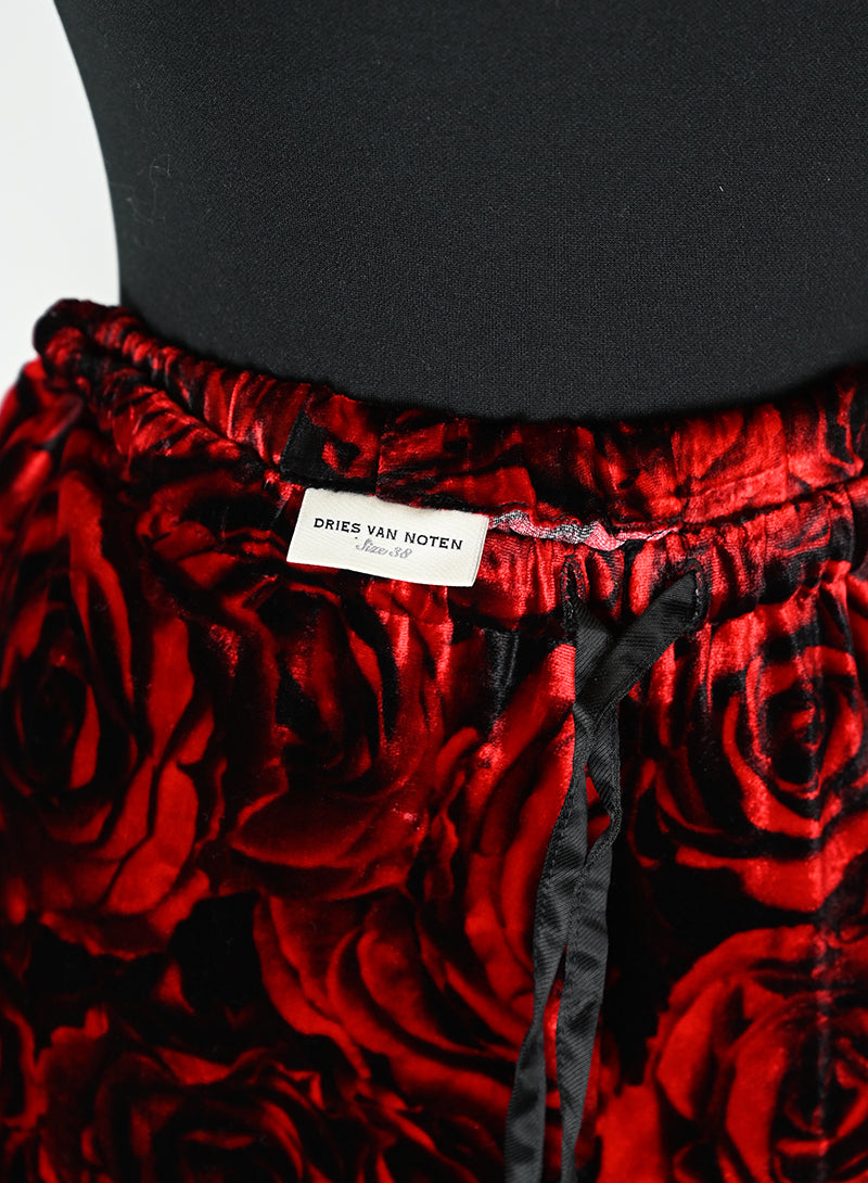 Dries Van Noten Completo con rose rosse - Tg. 40