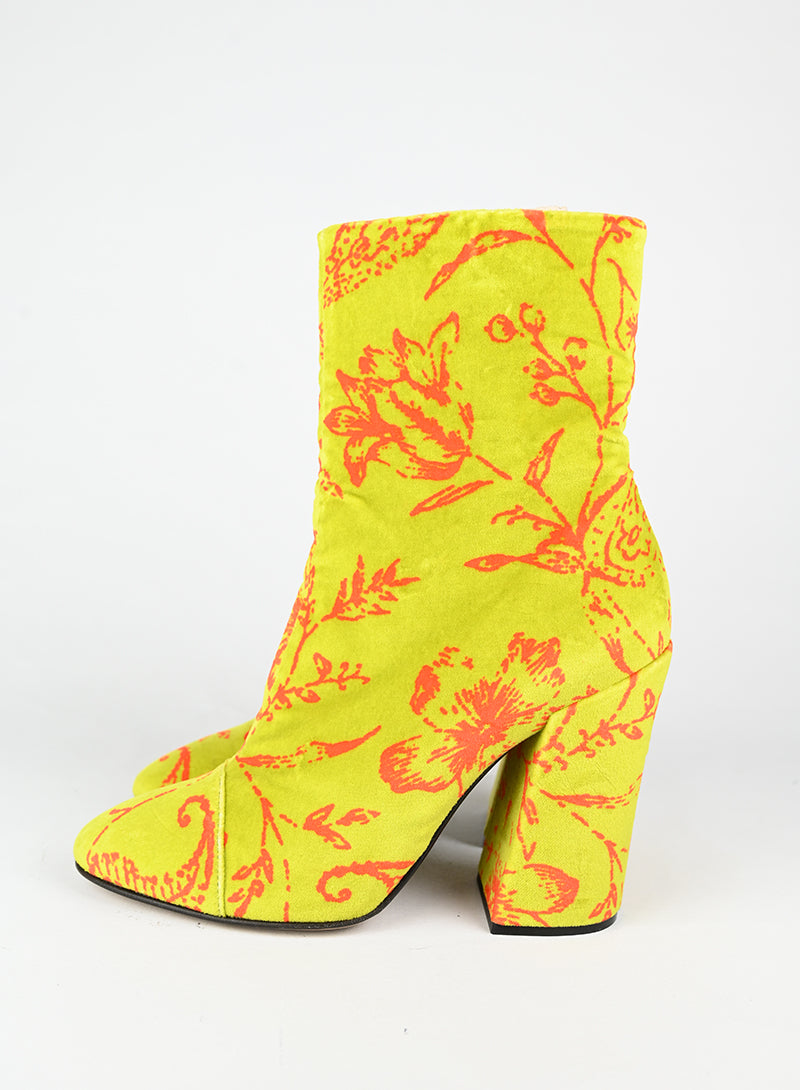 Dries Van Noten Stivaletti in velluto verdi - N. 39 ½