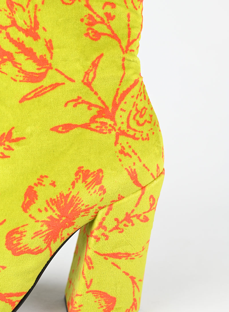 Dries Van Noten Stivaletti in velluto verdi - N. 39 ½