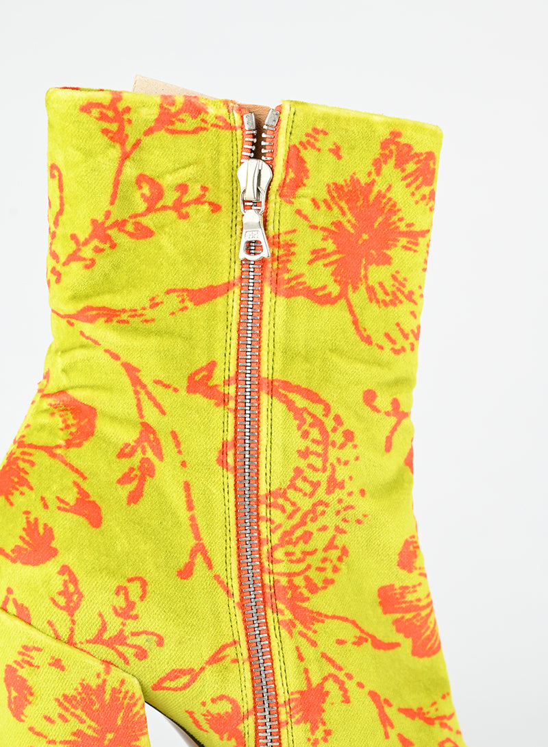 Dries Van Noten Stivaletti in velluto verdi - N. 39 ½