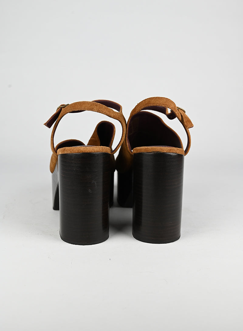 Dries Van Noten Scarpe con zeppa cognac - N. 39 ½