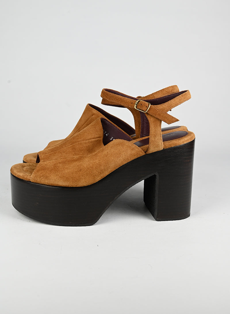 Dries Van Noten Scarpe con zeppa cognac - N. 39 ½